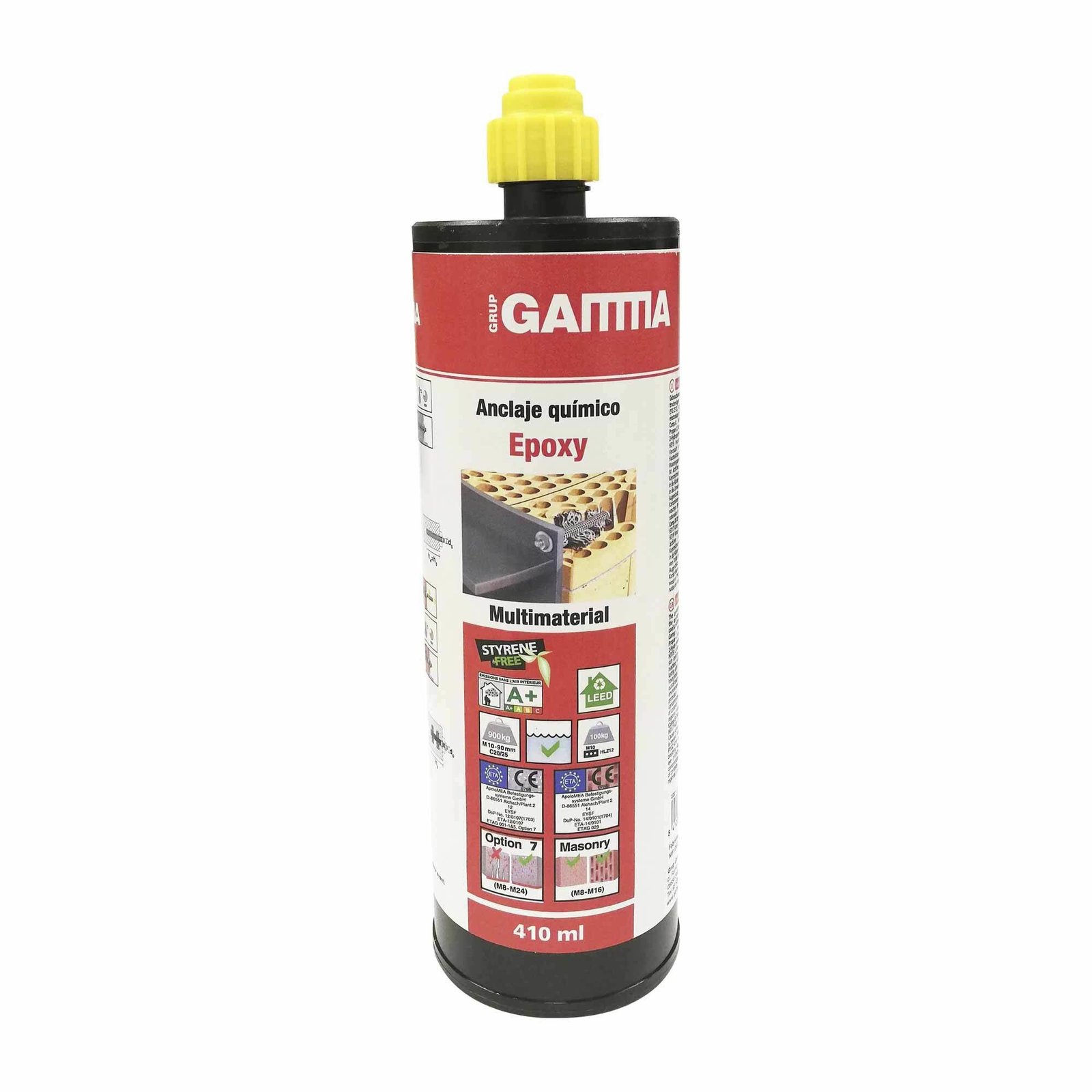 Cartucho Gamma anclaje quimico Eysf 280 ml Epoxi