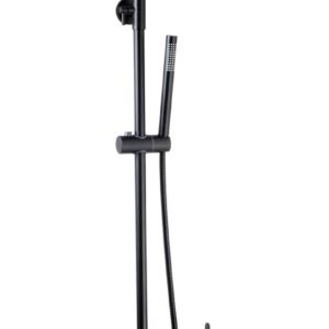 Equipo de ducha Baho Rondo monomando telescopico negro