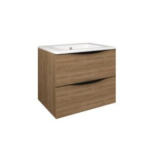 Mueble Baho Lucca 2 cajones suspendido 60 roble natural