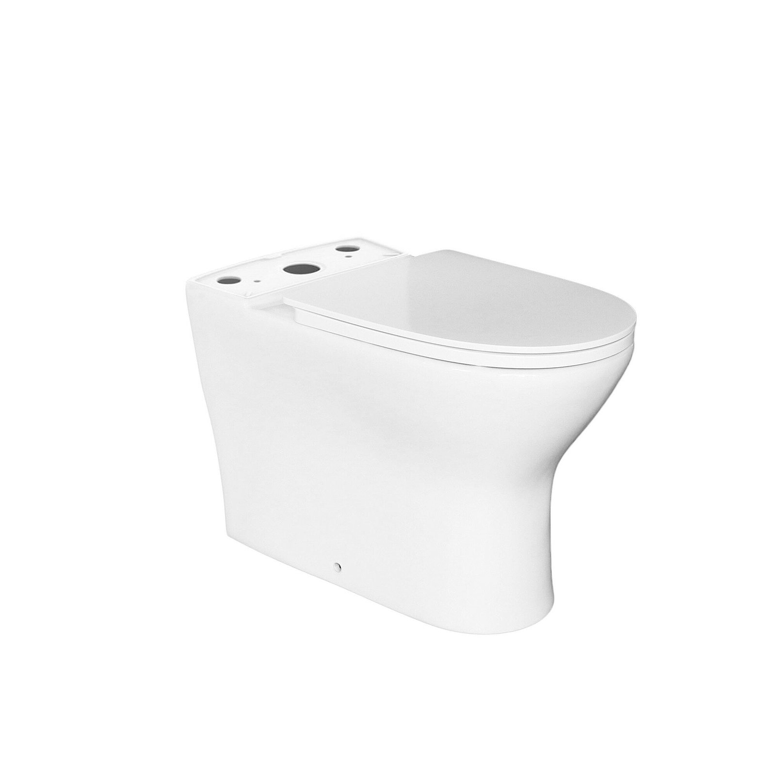 Taza Baho Mento II con tapa carenado a pared dual