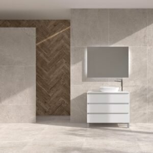 Mueble Baho Nordic Blanco mate 3C 80x45 a suelo