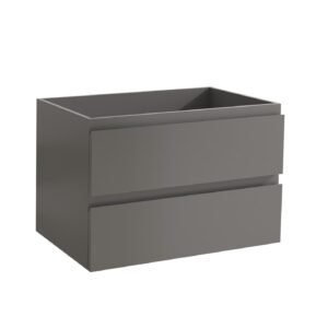 Mueble Baho Nordic 2C 80x45 suspendido gris mate