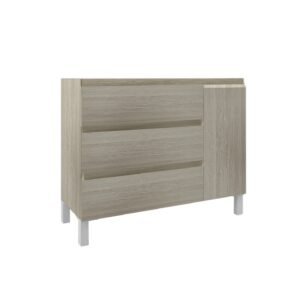 Mueble Baho Nordic Roble pegaso 3C 1P 120x45 a suelo
