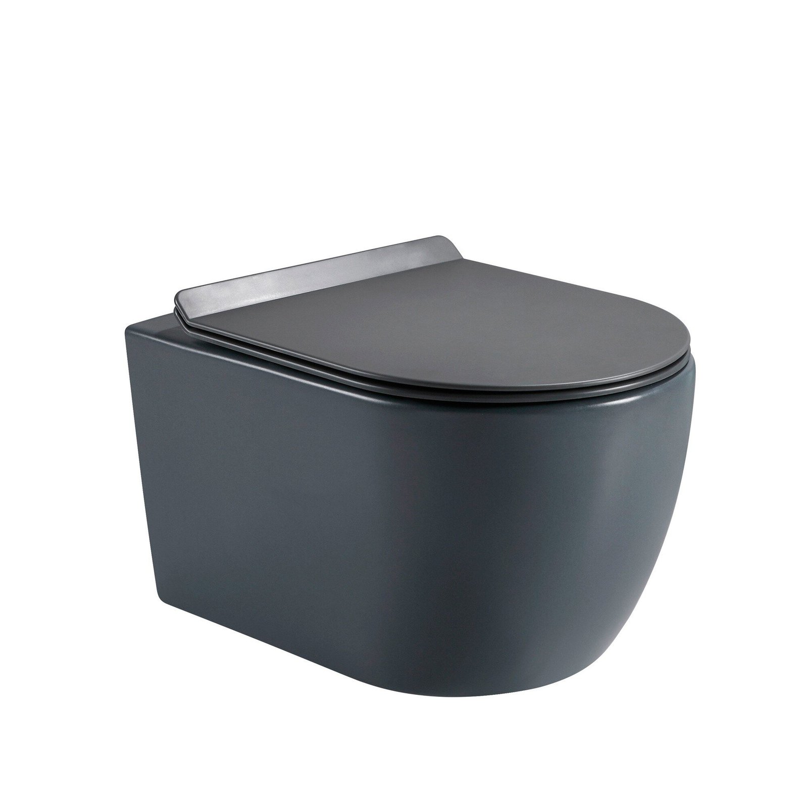 Inodoro Ópalo Baho suspendido con tapa amortiguada gris antracita mate