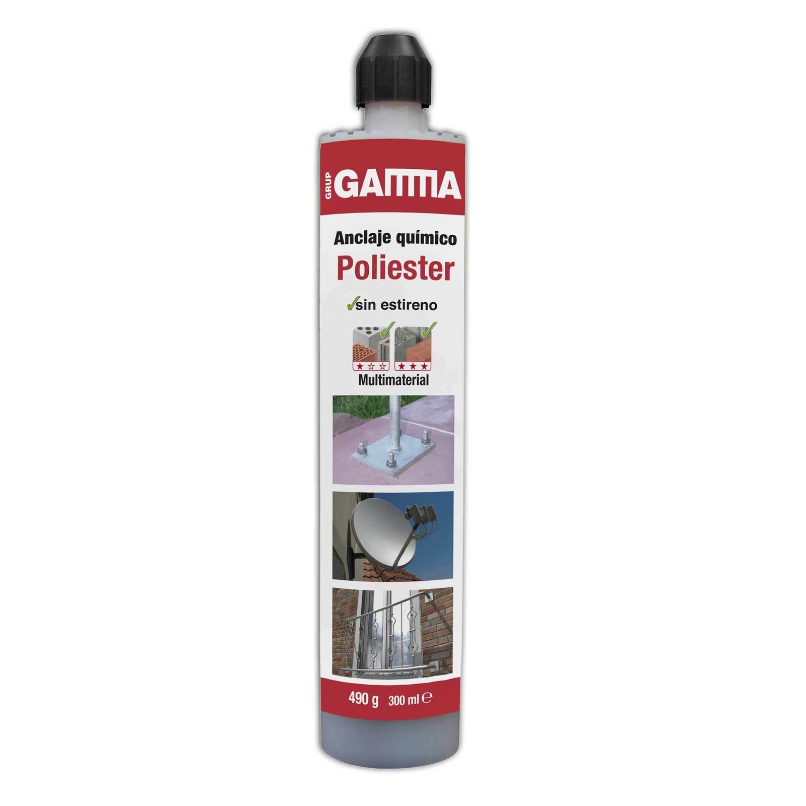 Cartucho Gamma anclaje quimico poliester 300ml