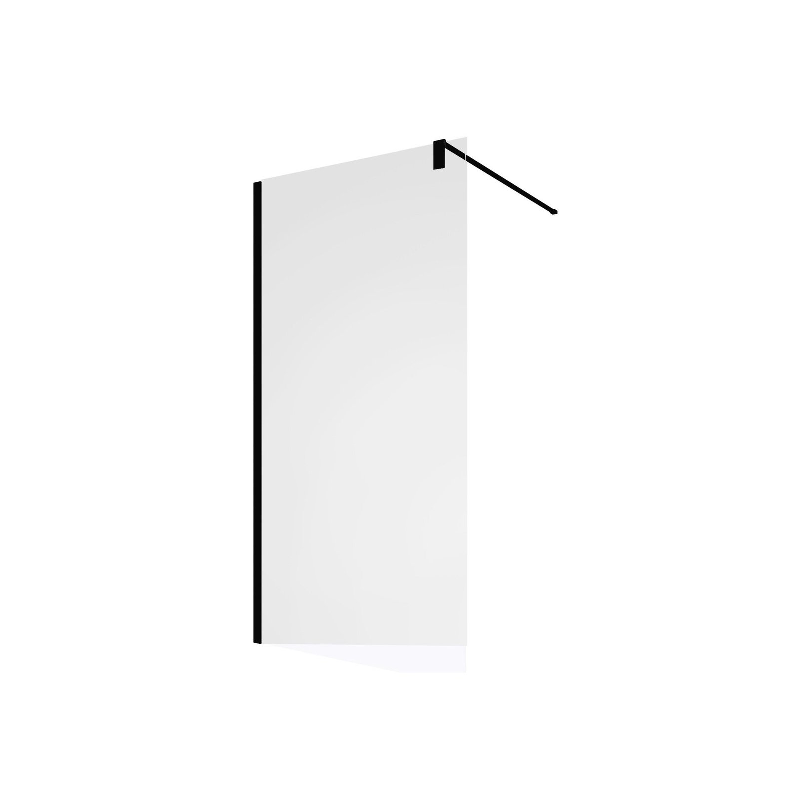 Mampara Baho Walk-in perfileria negro cristal 80 cm