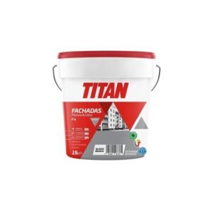 Bote 15l Titan F4 pintura acrílica mate blanco fachadas
