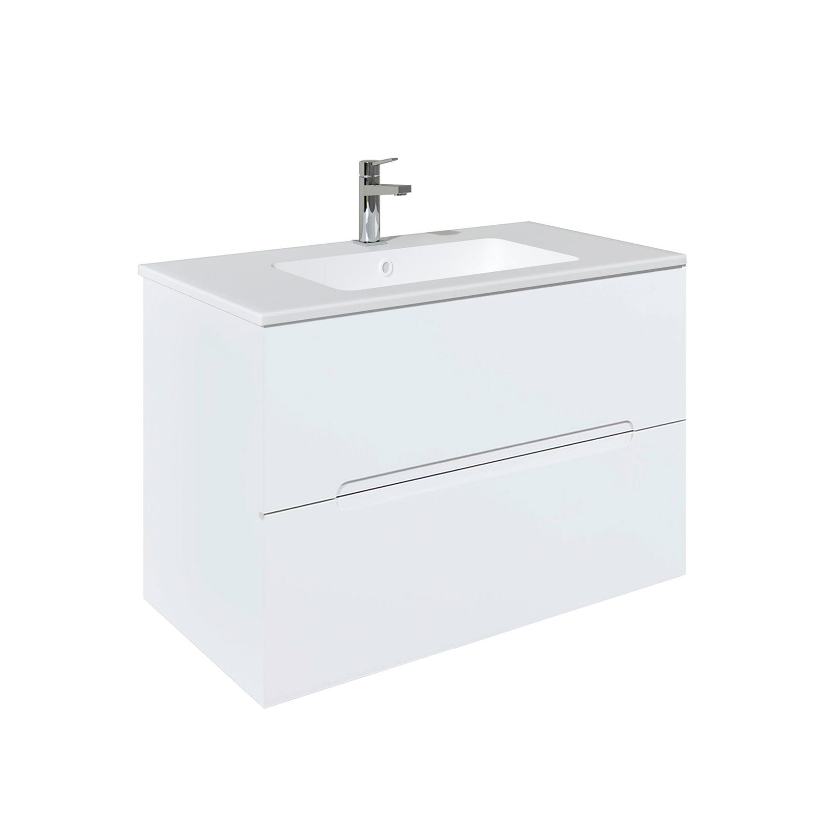 Mueble Baho Calma suspendido 90 blanco mate