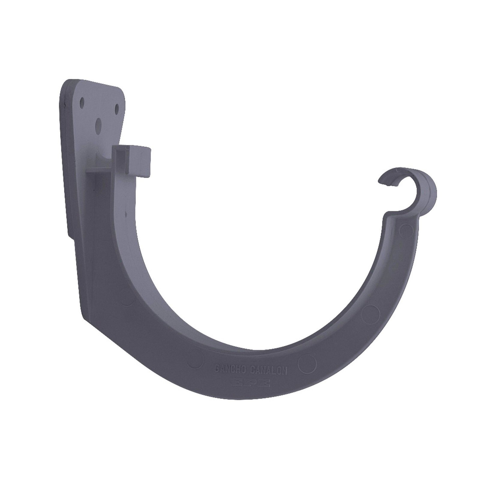 Pz. Adequa gancho para canalon una voluta gris oscuro Ral-7037 D250