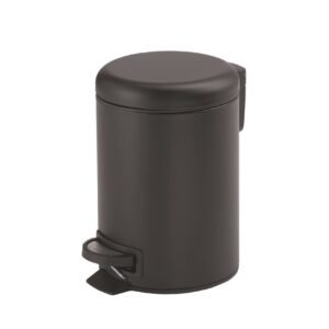 Pz.Gedy papelera redonda 5l g-pottynero opaco acero inox