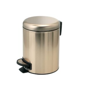 Pz.Gedy papelera redonda 3l - g-potty oro acero inox