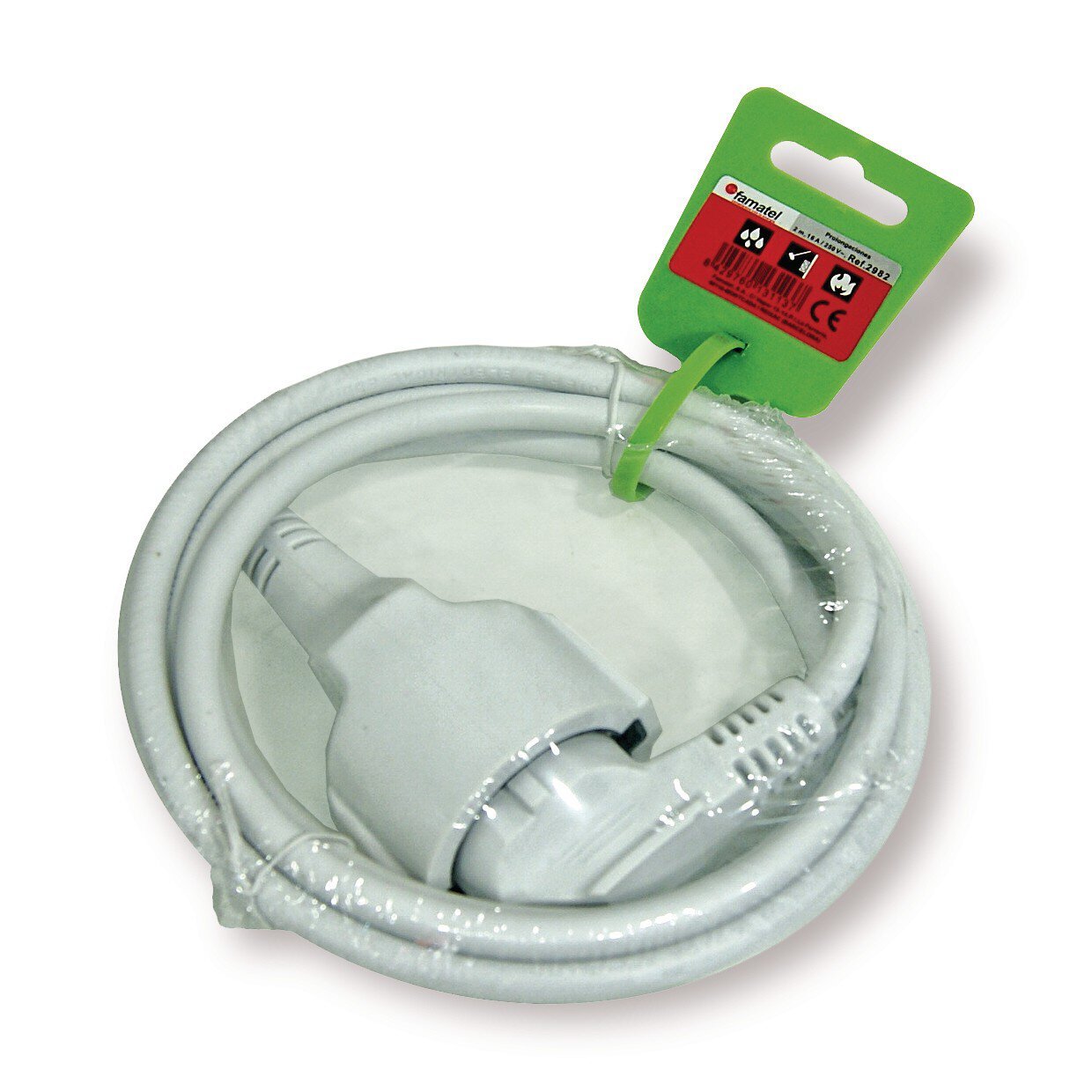 Pz.prolongacion Famatel 2985 16a 3x1.5 5m blanco