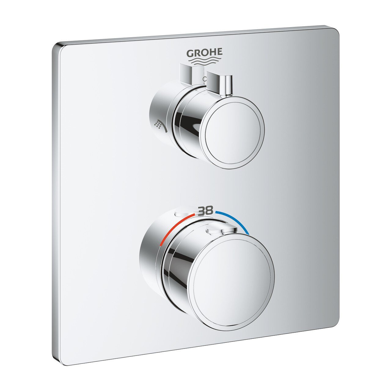 Grohe 24079000 Grohtherm  Termostato Square de 2 vías con Aquadimmer ducha /ducha