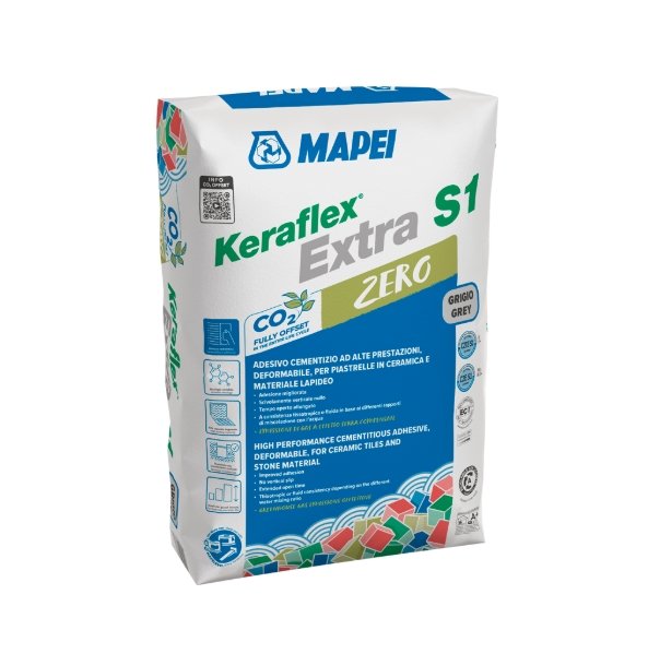 Mortero-cola gris Keraflex Extra S1 C2TES1 flexible